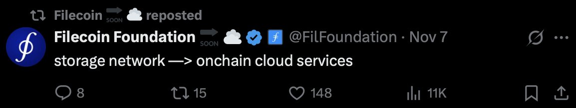 Filecoin (FIL) đã tăng vọt 100% trong tuần! Đã thông báo rằng lưu trữ trên chuỗi đã phát triển thành 