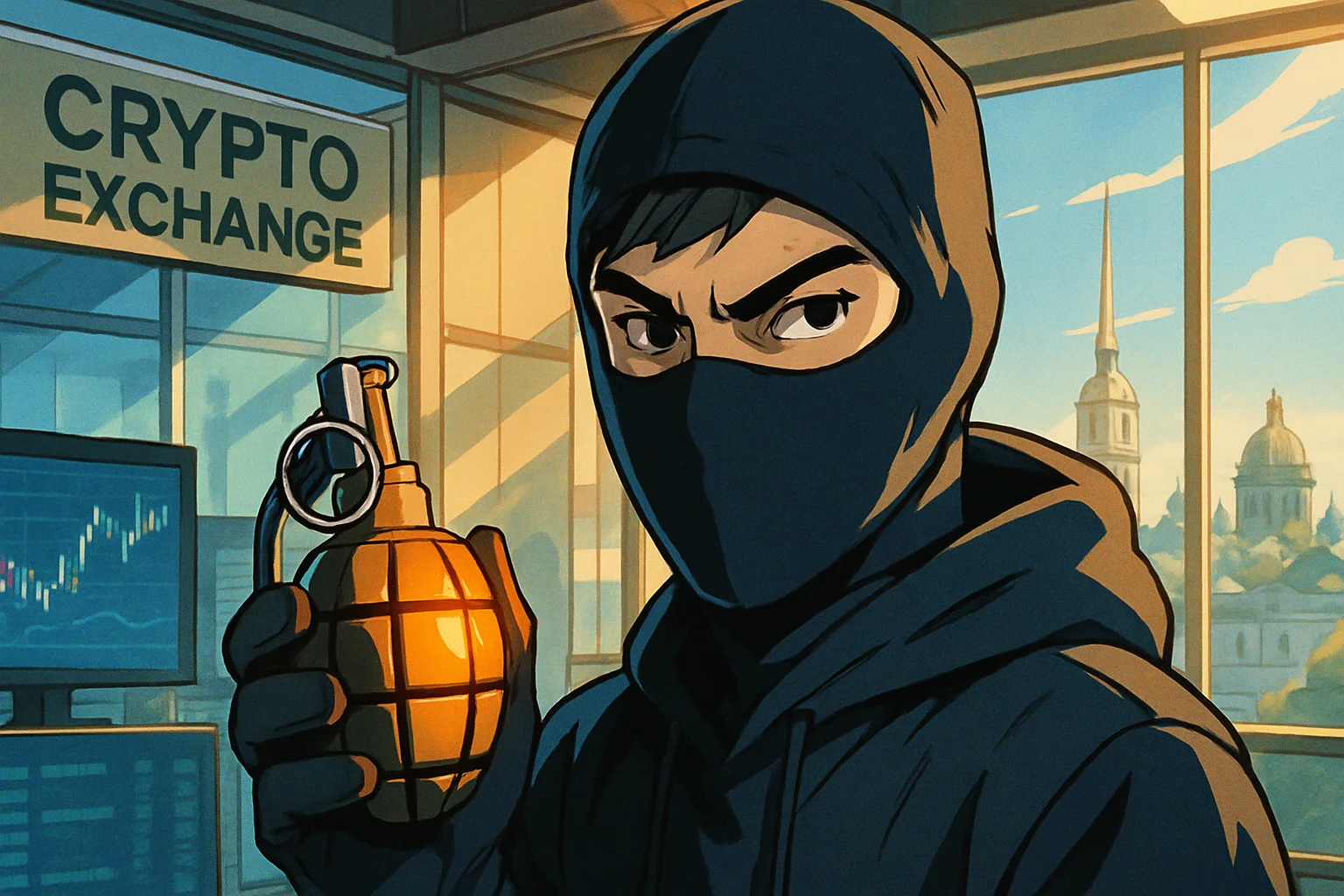 Sử dụng lựu đạn giả để cướp sàn giao dịch! Nam thanh niên Nga 21 tuổi bị bắt tại chỗ